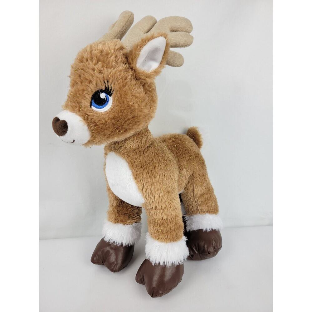 BABW Build A Bear Rudolph The Red Nosed Reindeer - Vixen Brown Sparkly Reindeer